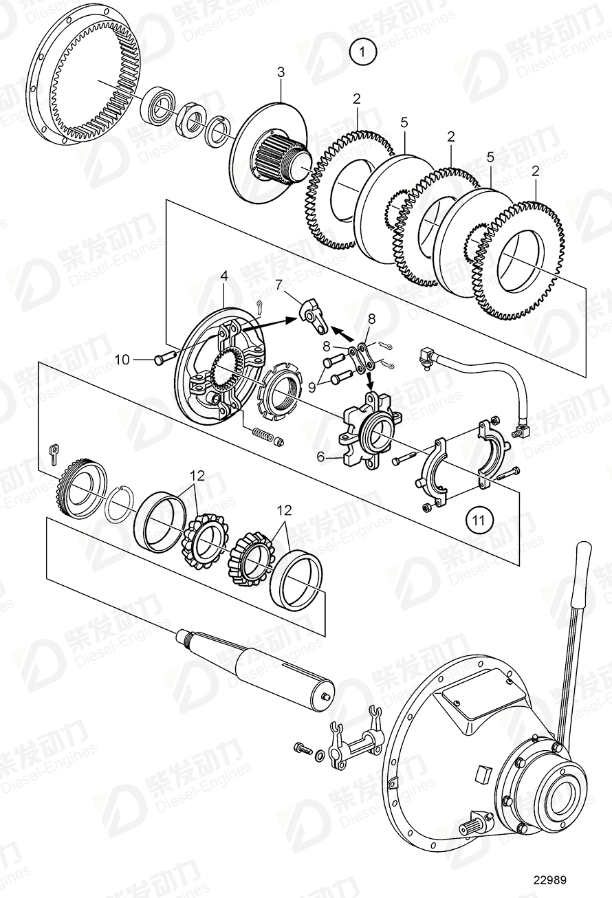 VOLVO Roller bearing 3883458 Drawing
